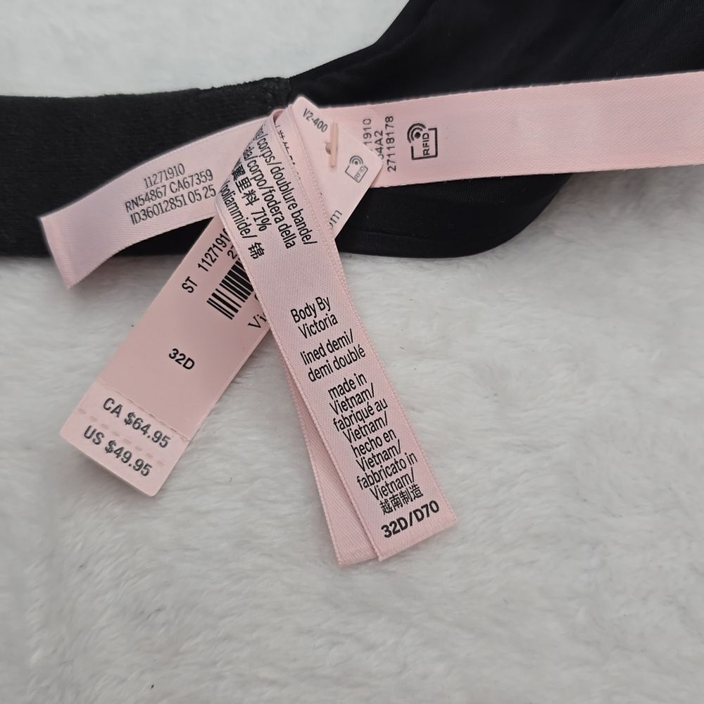 3272 NWT Flex Factor Lightly Lined Plunge Demi Bra Sz 32D - Picture 6 of 7